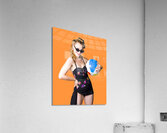 Sixties beach going pinup girl Acrylic Print