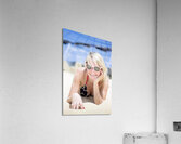 Woman Relaxing On Beach Acrylic Print