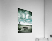 Empty beach bench Acrylic Print