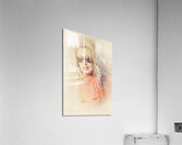 Stylish blond female beauty in vintage sunglasses Acrylic Print