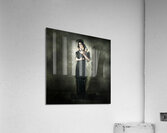 Black Fashion Model In Dark Vintage Haunted House Acrylic Print