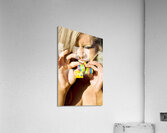 Woman Blowing Party Horns Acrylic Print