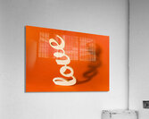 Typographic love decor  Acrylic Print