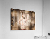 Film and cinema pin-up woman in old classic movie Acrylic Print