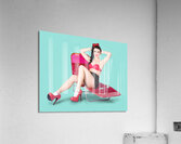 Glamour pin-up girl. Retro summer fashion Acrylic Print