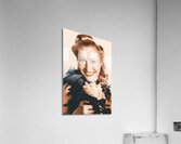 Fifties Pinup Woman Seeing Movie At Retro Cinema Acrylic Print