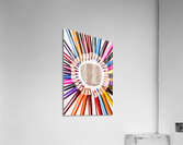 Pencils and coloured circles Acrylic Print