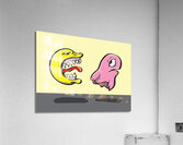 Pac Man and ghost illustration Acrylic Print