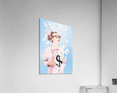 Successful Female Business Superhero Winning Money Acrylic Print