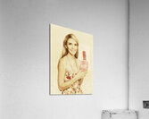 Vintage Woman With Pop Corn And Movie Tickets Acrylic Print