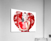 Beautiful girl in a bright love romance Acrylic Print