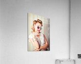 Cute Pinup Fashion Girl With Surprised Expression Acrylic Print