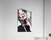 Comic private eye detective smoking pipe Acrylic Print