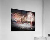 Happy Flower Girl In A Running Love Heart Romance Acrylic Print