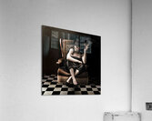 Beautiful Vintage Fashion Girl In Grunge Interior Acrylic Print