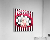Beautiful blonde woman serving ice cream Acrylic Print