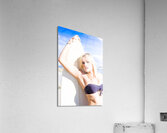 Summer Surfing Woman Acrylic Print