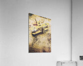Antique Biplane On Old Map Acrylic Print