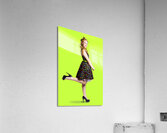 Happy woman in retro dress Acrylic Print