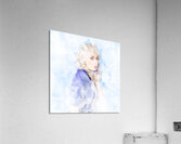 Gorgeous young woman cleaning in pinup style Acrylic Print