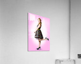Cute Pin-Up Style Fashion Model In Retro Dress Acrylic Print