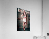 Sexy zombie medical emergency nurse in hospital ER Acrylic Print