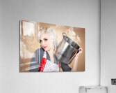 Retro women and homemakers. Pin up Cooking Acrylic Print