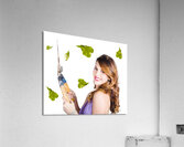 Glamorous woman gardening Acrylic Print