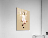 Swing pinup girl with beauty make-up and hairstyle Acrylic Print