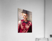 Monster police mug shot. Creepy criminal Acrylic Print