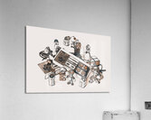A retro gaming landscape Acrylic Print