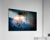 A light in the rain Acrylic Print