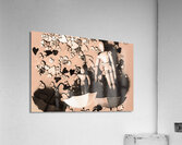 Umbrella boats on heart bay Acrylic Print