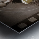 Beautiful Film Actress On Vintage Movie Screen Metal print