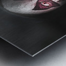 Dark evil clown face with scary joker smile Metal print