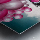 Celebration. Happy Fashion Woman Holding Balloons Metal print