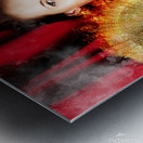 Hot Female Fire Dancer Metal print