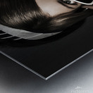 Face of dark retro fashion. Female pin-up beauty Metal print