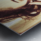 Hip 60s pinup girl in classic eyewear sunglasses Metal print