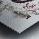 Dead business woman in financial crisis debt Metal print