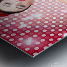 Portrait of disco party dancing girl Metal print