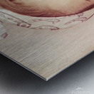 Cute Vogue Pinup Girl Reading Old Fashion Magazine Metal print