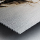 Amazing Brunette Woman. Beautiful Long Wavy Hair Metal print