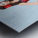 Full body pin-up girl. American retro style Metal print