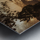 Peaceful vintage landscape of a rural meadow Metal print