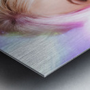 Romantic Girl Blowing Heart Kiss To Her Valentine Metal print