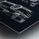 Blueprinted Metal print