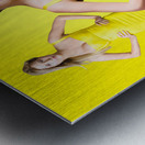 Fashionable girls. Young ladies in summer fashion  Metal print