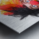 Surprise Happy Birthday Clown Holding Party Cake Metal print