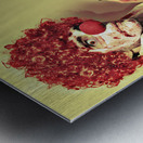 Creepy Manic Clown Shooting Blood From Cap Gun Metal print